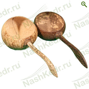 Черпак-половник кокосовый с ручкой из пальмы - Посуда из пальмы и кокоса - купить по цене производителя, магазин Наш Кедр