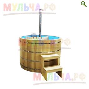 Фурако круглая (с пластиковой вставкой) с внутренней печью - Японские бани Фурако - купить по цене производителя, магазин Наш Кедр