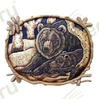 Стильная картина Медведица с медвежонком