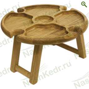Винный столик Компанейский, дуб - Посуда из дуба - купить по цене производителя, магазин Наш Кедр