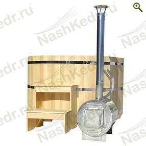 Фурако круглая с наружной печью - Японские бани Фурако - купить по цене производителя, магазин Наш Кедр
