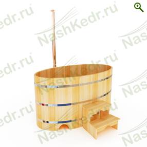 Фурако овальная с наружной печью - Японские бани Фурако - купить по цене производителя, магазин Наш Кедр