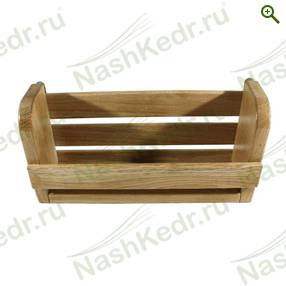 Полочка для шампуней дубовая - Мебель из дуба - купить по цене производителя, магазин Наш Кедр