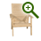 Трехмерный вид - 3D фотография 1: Кресло с изгибом из кедра
