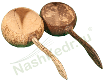 Черпак-половник кокосовый с ручкой из пальмы