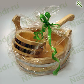 Банный подарочный набор из кедра «Стандарт» - Подарки для бани и сауны - купить по цене производителя, магазин Наш Кедр