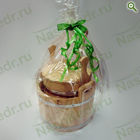 Банный подарочный набор из кедра «Классический» - Подарки для бани и сауны - купить по цене производителя, магазин Наш Кедр