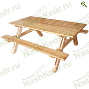Комплект уличной мебели из лиственницы «Пикник» - Мебель из лиственницы - купить по цене производителя, магазин Наш Кедр