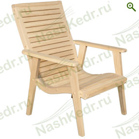 Кресло с изгибом из кедра - Мебель из кедра - купить по цене производителя, магазин Наш Кедр