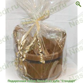 Подарочный набор банный из дуба «Стандарт» - Подарки для бани и сауны - купить по цене производителя, магазин Наш Кедр