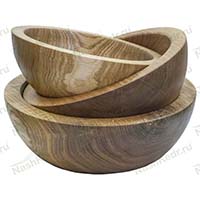 Миски из дуба – практичная деревянная посуда