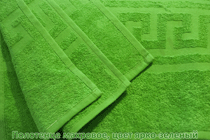 Махровое полотенце, цвет ярко-зеленый
