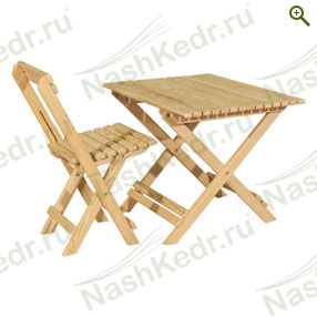 Комплект складной из лиственницы - Мебель из лиственницы - купить по цене производителя, магазин Наш Кедр