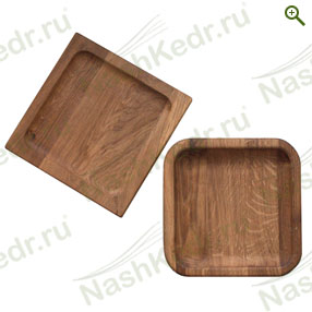 Тарелки дубовые квадратные - Посуда из дуба - купить по цене производителя, магазин Наш Кедр